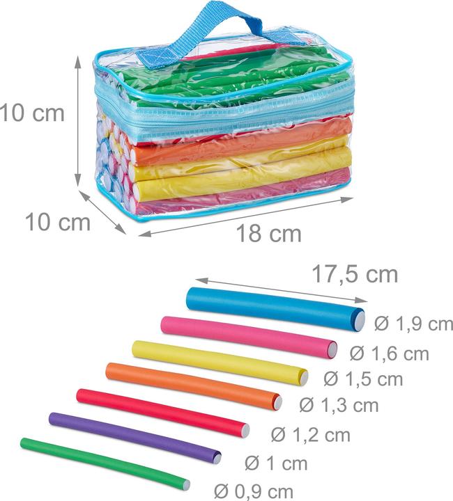 Image du produit Relaxdays Lot de 49 bigoudis