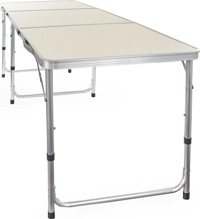 Image du produit Wiltec Toboli Table de camping pliante 180x60x70cm réglable en hauteur Table de camping pliante