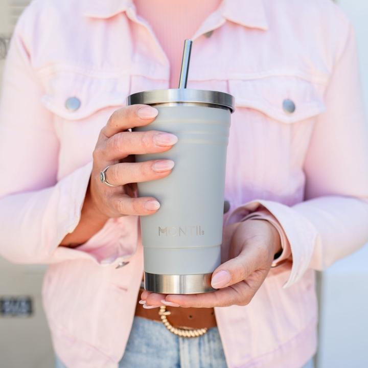 Image du produit MontiiCo Original Smoothie Cup - gobelet isolé avec paille, chrome (0.45 l)