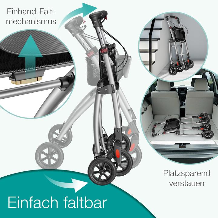 Image du produit Aktivshop Wohnungsrollator, Rollator schmal für die Wohnung, extra schmal, Innenrollator