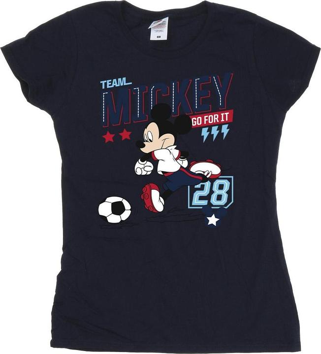 Actual product image Disney Womens/Ladies Mickey Mouse Team Mickey Football Cotton T-Shirt (S)