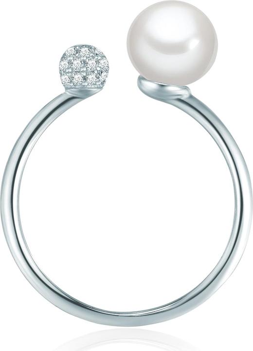 Image du produit Valero Pearls Femme Argent Sterling Zirconium Perle d'eau douce de culture Argent - 10898 (60, Argent 925)