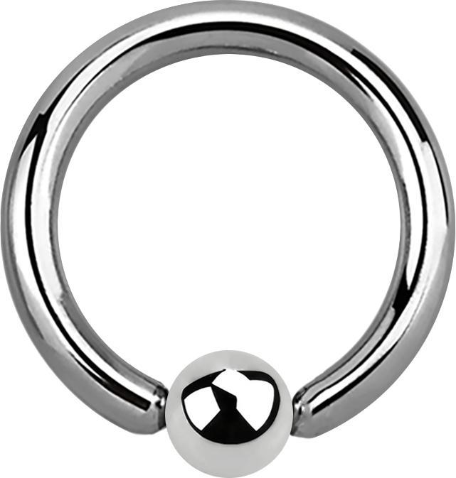 Produktbild Star Piercing Ball Closure Ring silber (Chirurgenstahl 316L)