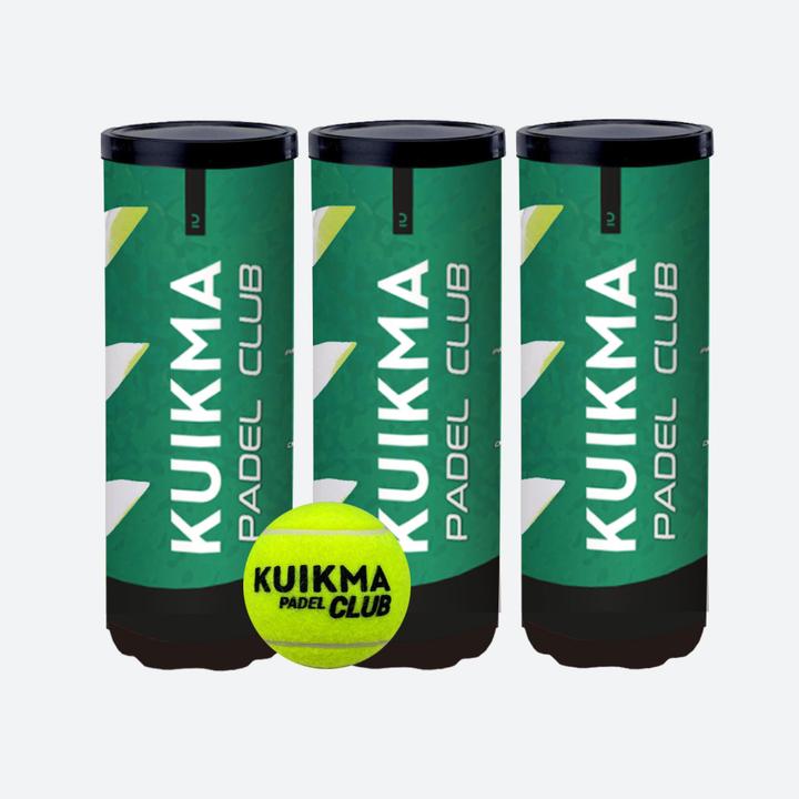 Kuikma Padel balls pressure balls three cans of 3 - Club