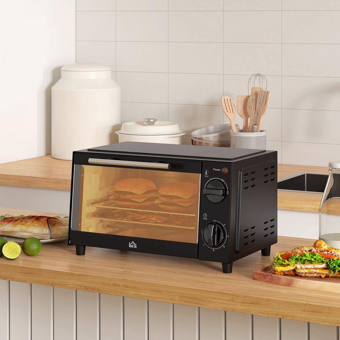 Immagine prodotto Swisshandel24 Minibackofen 9L Mini Ofen mit Backblech, Grillrost, 100 °C-230 °C Edelstahl, schwarz