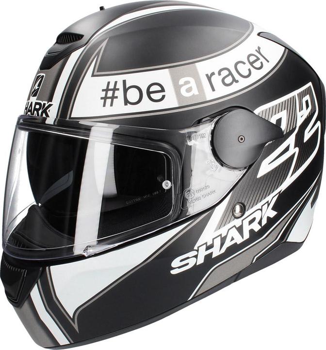Actual product image Shark D-SKWAL REPLICA SAM LOWES Integralhelm matt schwarz-grau-weiss XS (XS)