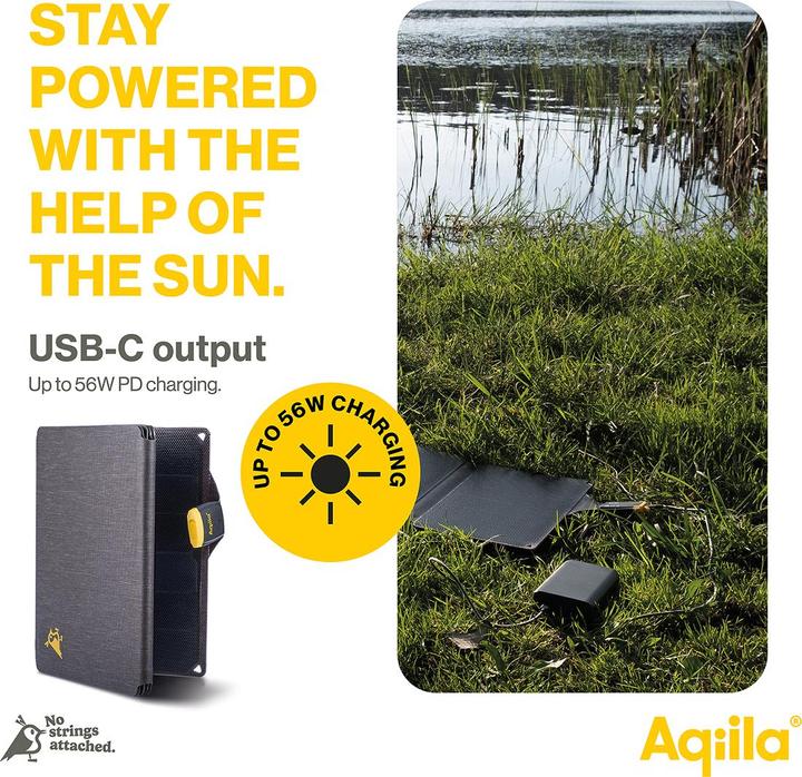 Actual product image Aqiila Sunbird P56 - Foldable solar panel (56 W, 1.34 kg)