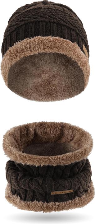 Actual product image Normani Kebili winter set with fur brown/brown (One size)