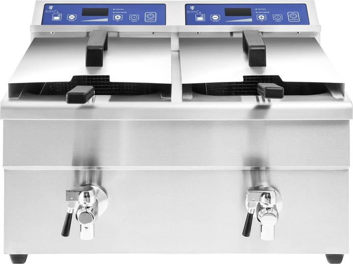 Produktbild Royal Catering Induktionsfritteuse Fritteuse Elektro Induktion Digital 2x10 L 2x3500 W Timer