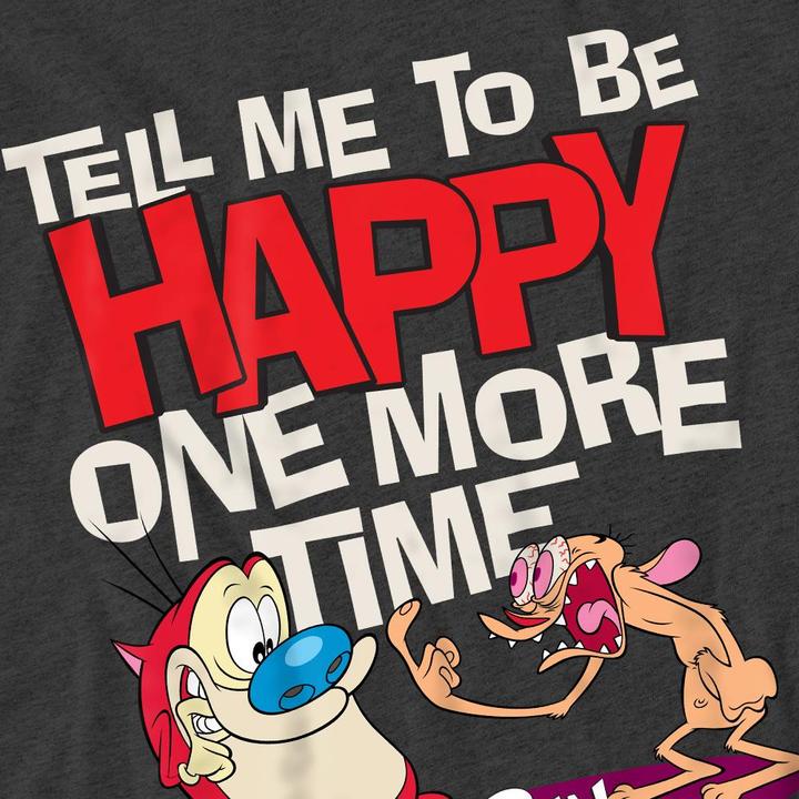 Immagine prodotto Ren & Stimpy Tell Me To Be Happy Maglietta Adulto Unisex (XL)