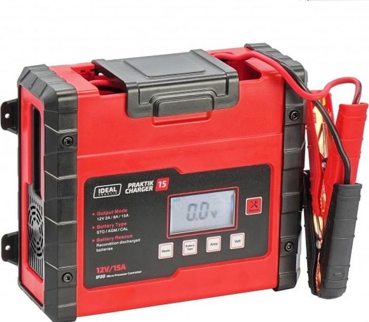 Immagine prodotto Ideal Caricabatterie per batterie al piombo, gel, AGM, EFB e MF 2/8/15A 12V Alimentazione 230V (1.60 m)