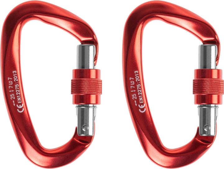 Image du produit Koor Mousqueton Sicuure, rouge, 2 pièces