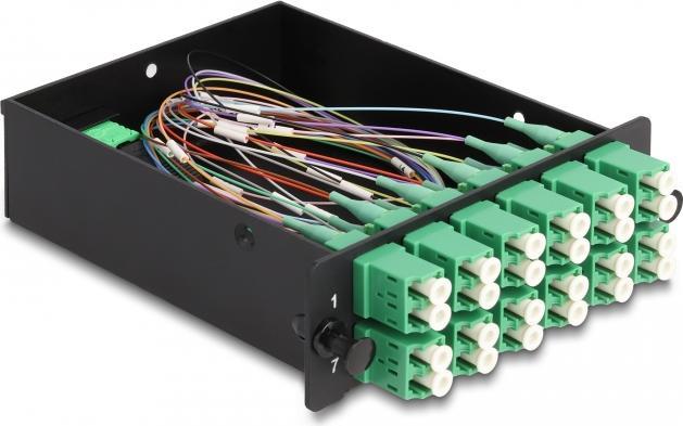 Actual product image Delock FO HD (High Density) Cassette MPO male to 12 x LC Duplex female, 24 fibers, singlemode, polar...