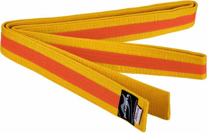 Actual product image Ju-Sports Budo belt yellow/orange/yellow