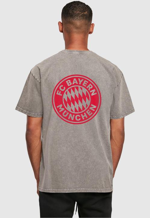 Actual product image FC Bayern München Mia San Mia Red Acid Washed Heavy Oversize Tee - 111611 (XS)