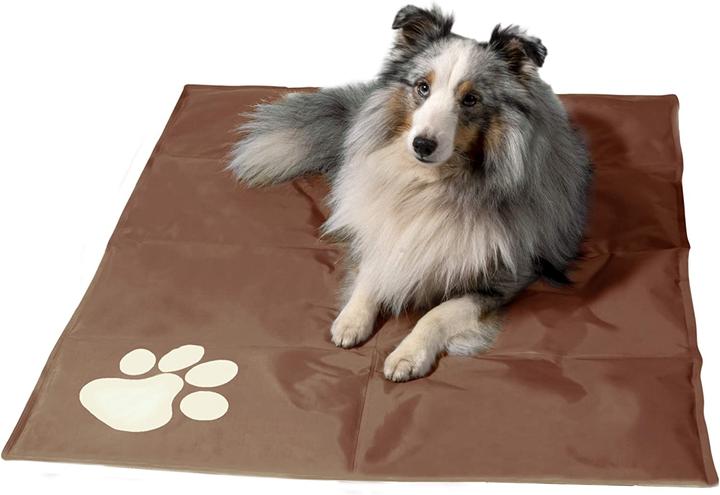 Dobar Kühlmatte mit beigen Pfote 99,5 x 70 cm braun (Hund)