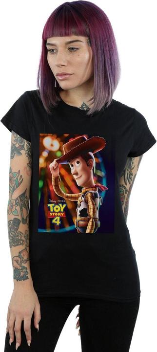 Actual product image Disney Womens/Ladies Toy Story 4 Woody Poster Cotton T-Shirt (XXL)