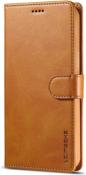 Immagine prodotto LC.Imeeke Galaxy S25 Plus - Wallet Etui mit 3 Kartenfächern & Magnetverschluss, hellbraun/orange (Samsung Galaxy S25+)