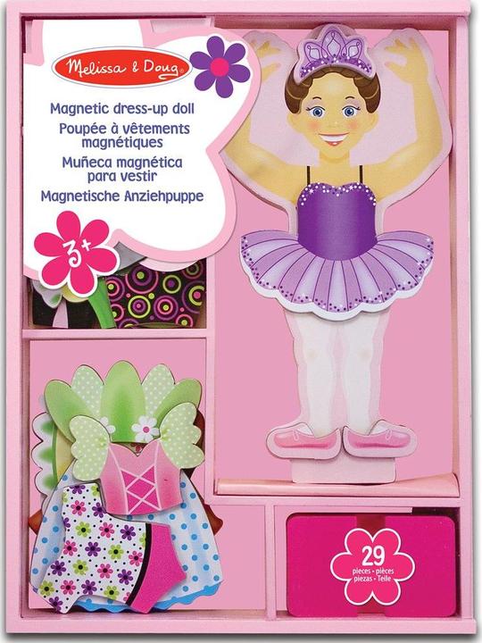 Actual product image Melissa & Doug Magnetique Bois Nina Ballerina 29pcs (fr-de-en-es) (27 pieces)