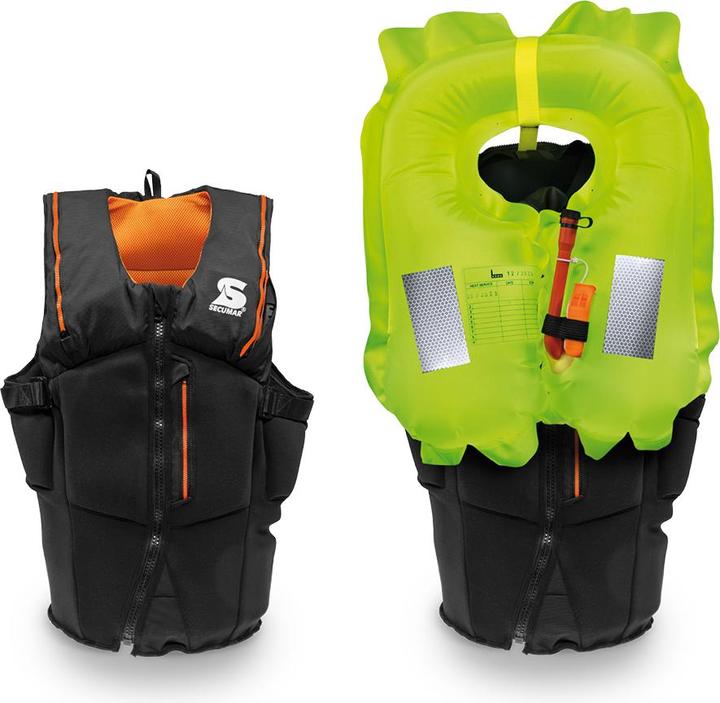 Actual product image Secumar Aufblasbare Hybrid-Prallschutzweste Furi o (S, 60-80 kg)