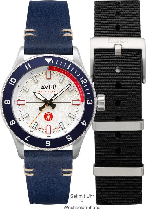 Actual product image AVI-8 AV-4103-03 Tuskegee Airmen Limited Edition Men's Watch 40mm 5ATM (Pilot watch, 40 mm)