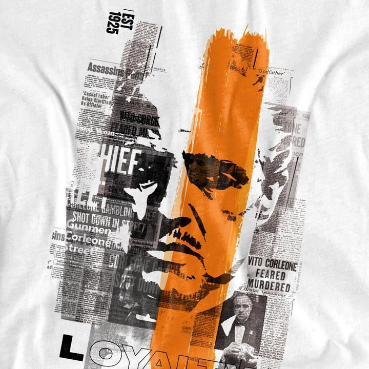 Immagine prodotto The Godfather Maglietta Don Vito Corleone Striscia di Giornale Adulto Unisex (S)