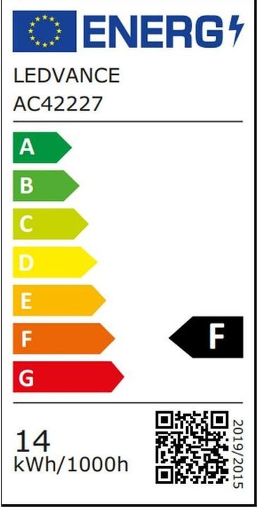Energy Label Ledvance Smart+ Wifi Classic (E27, 14 W, 1521 lm, 3 x, F)