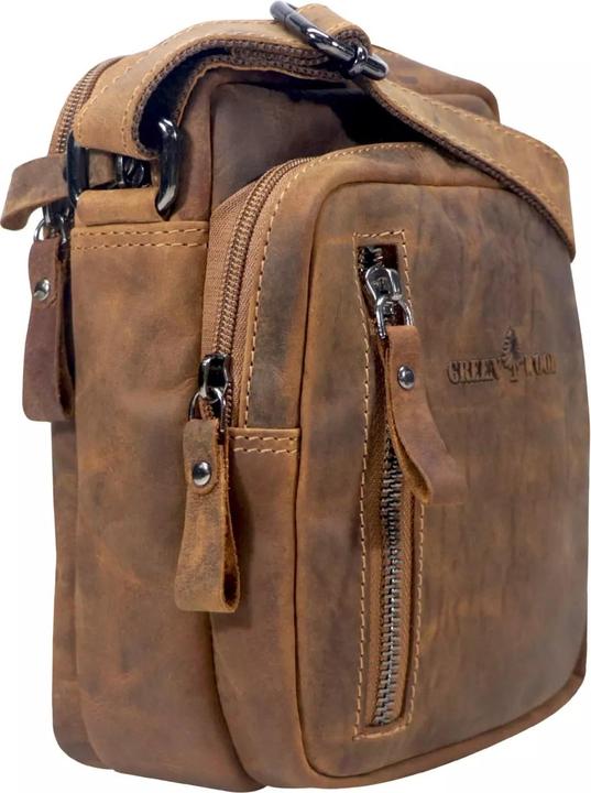 Greenwood Herrentasche Echtleder 9 Zoll Nili Vintage Look Sandel No.11