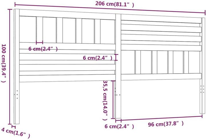 Actual product image VidaXL Kipper (206 x 4 x 100 cm)