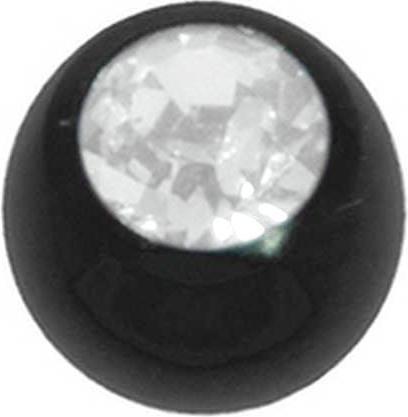 Actual product image Bijouteria Piercing (Premium crystal, Surgical steel 316L, PVD coating (black))