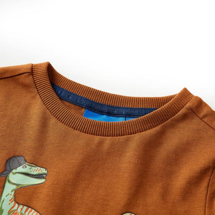 Actual product image VidaXL Children's long-sleeved shirt cognac 104,Material: 100 (104)
