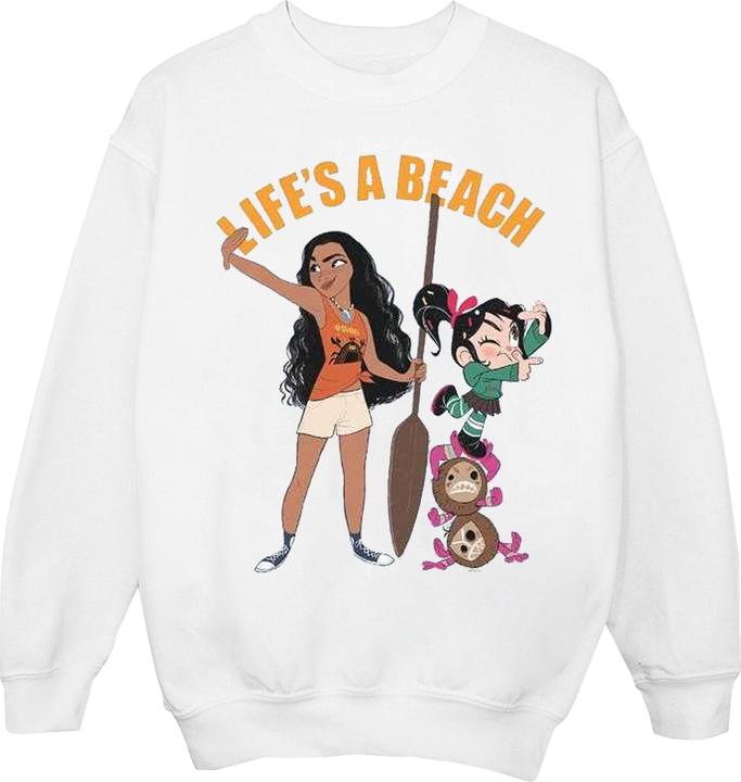 Actual product image Disney Womens/Ladies Wreck It Ralph Moana And Vanellope Sweatshirt (XL)