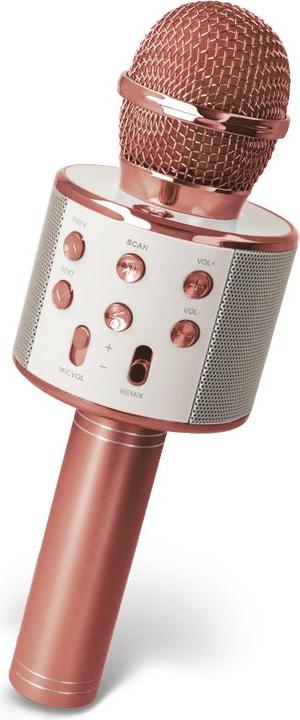 Setty Microphone Bluetooth avec haut-parleur BM-100 or rose