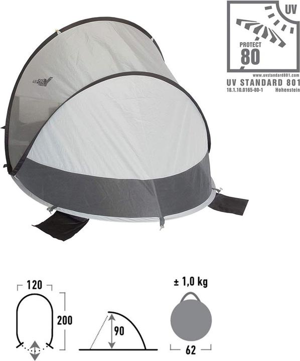 Actual product image High Peak Calobra 80 Beach Shelter (beach tent, 1 kg, 1 person)