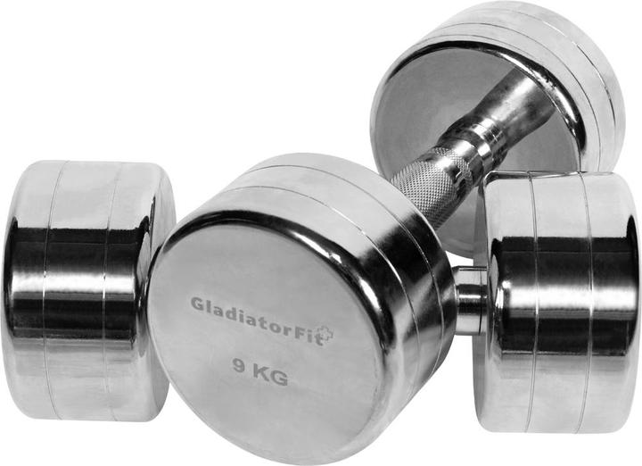 Produktbild Gladiatorfit Chromhantel (2 x 9 kg)