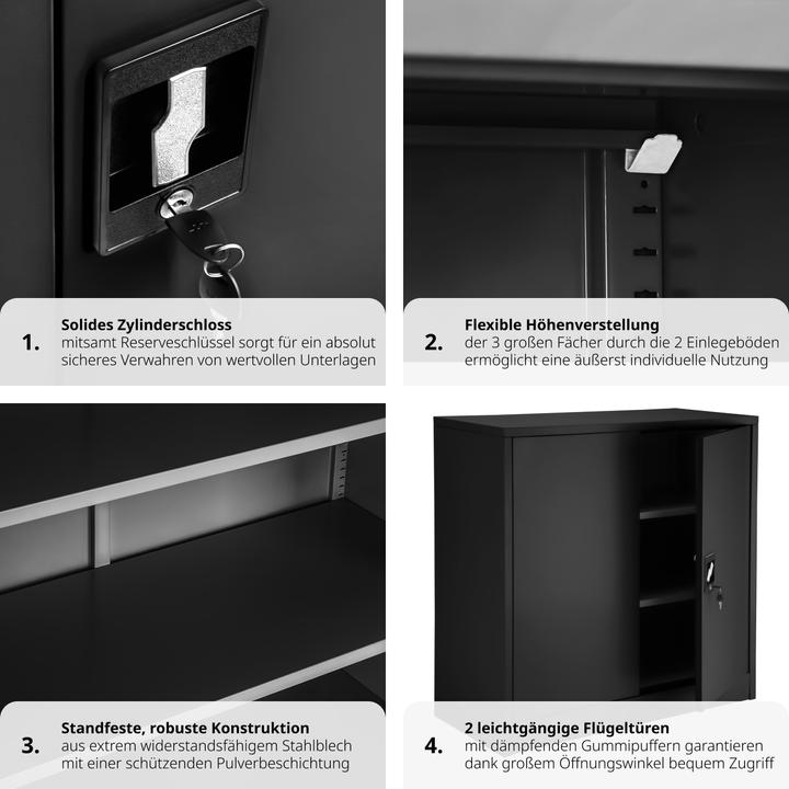 Actual product image tectake Filing cabinet (90 x 40 x 90 cm)