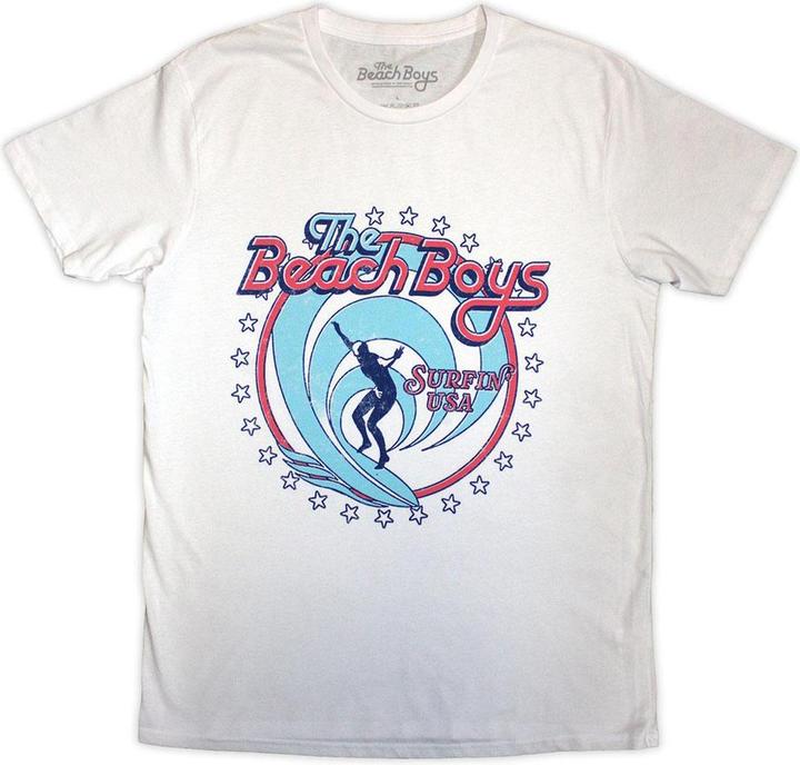 Actual product image Universal Textiles Unisex Adult Surfin USA Circle T-Shirt (L)