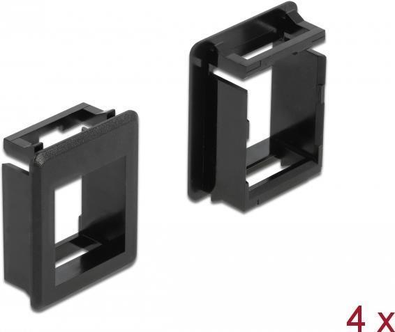 Actual product image Delock Module bezel snap-in mount - cabinet mount - black (pack of 4)