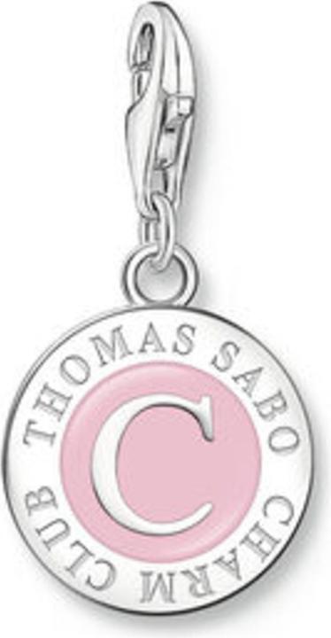 Actual product image Thomas Sabo Member Charm pink Charmista Coin silver (Enamel, 925 silver)