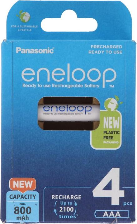 Produktbild Panasonic Akku HR-4UTGB Blisterpackung mit 4 AAA eneloops (4 Stk., AAA, 800 mAh)