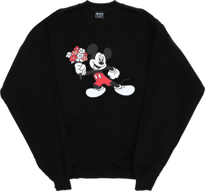 Actual product image Disney Womens/Ladies Mickey Mouse Flower Sweatshirt (XXL)