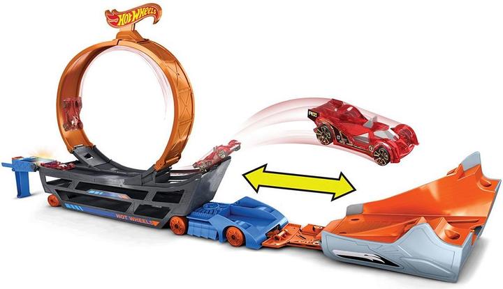 Actual product image Hot Wheels Stunt N Go Transporter & Trackset