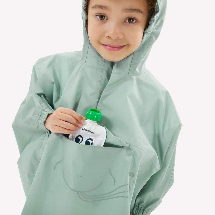 Image du produit Quechua Poncho Cape de pluie enfants taille 92-116 randonnée en montagne - MH100 vert