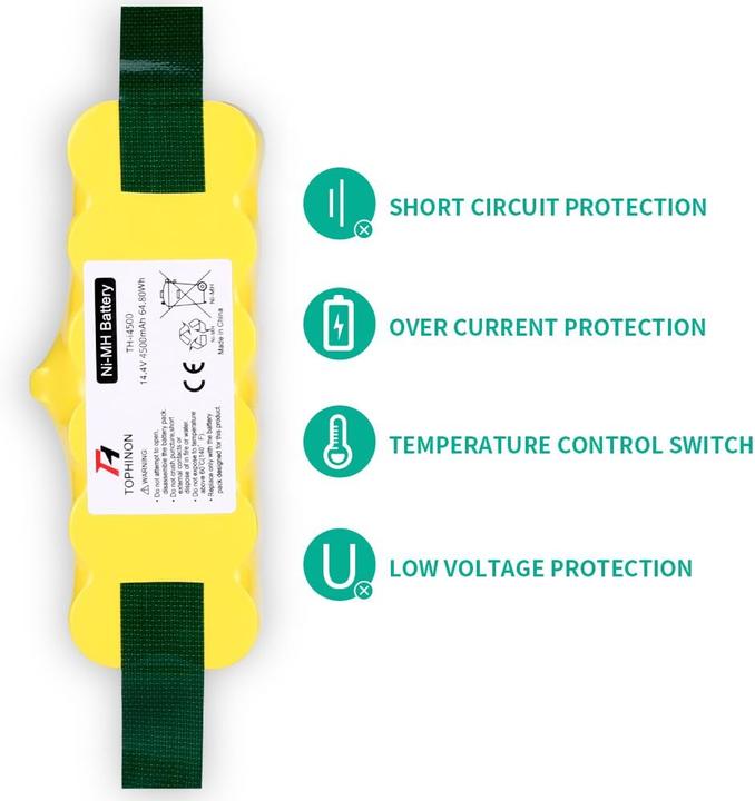 Actual product image HT TopHinon 14.4V 4500mAh NI-MH Battery for Roomba