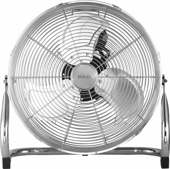 Sogo INDUSTRIAL FLOOR FAN, CHROME, 16" 40CM, 3 BLADES, 90W