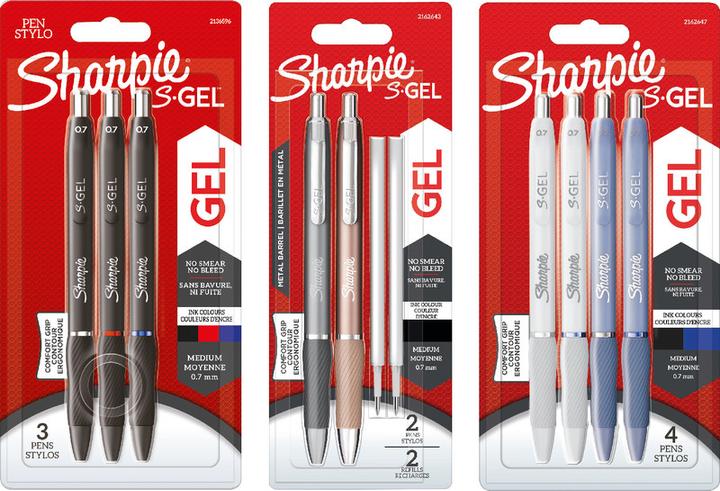 Produktbild Sharpie Gelschreiber 0.7 mm, 3 Stück (Schwarz, Blau, Rot, 3 x)