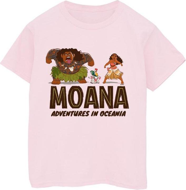 Actual product image Disney Girls Moana Adventures in Oceania Cotton T-Shirt (140, 146)