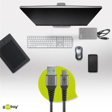 Produktbild Goobay USB A — USB C (0.50 m, USB 2.0)