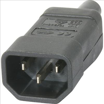 Produktbild Kaiser 749/sw Kaltgeräte-Steckverbinder 749 Stecker, gerade Gesamtpolzahl: 2 + P