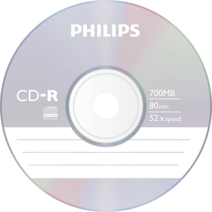 Actual product image Philips 1x10 CD-R 80Min 700MB 52x JC (10 x)